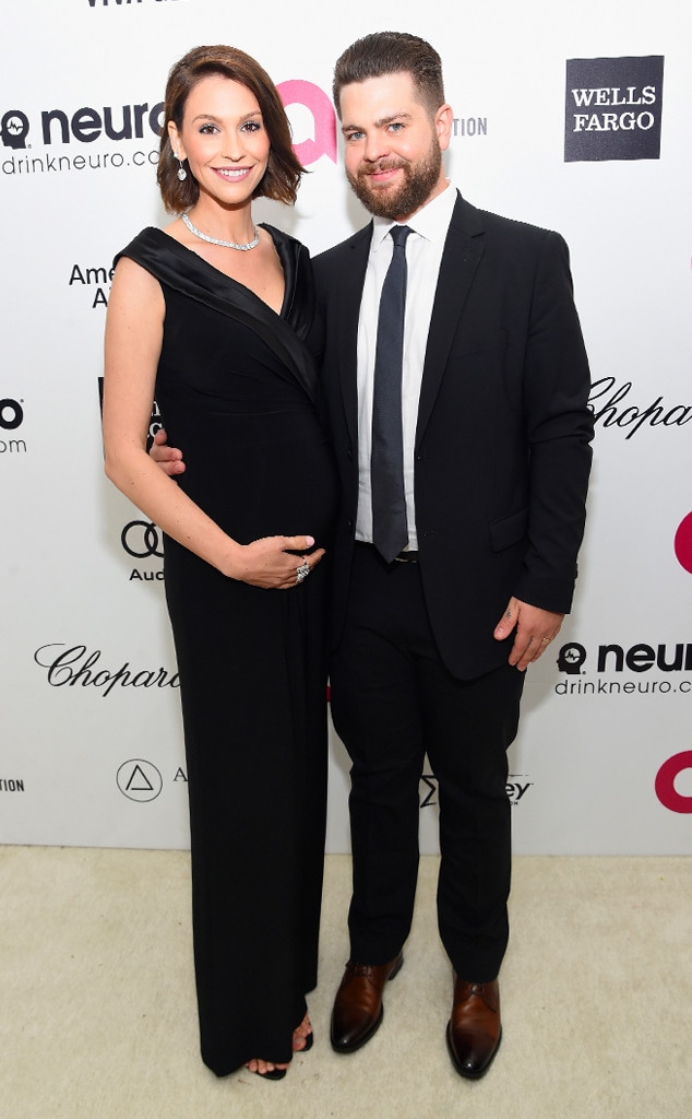 La esposa de Jack Osbourne mostró su pancita en la fiesta de los Oscars